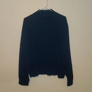 J. Crew 3x Mockneck Silk-Blend Sweater with Ribbed Trim